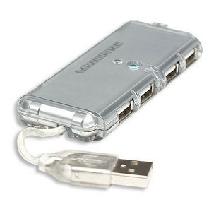CONCENTRADOR HUB MANHATTAN USB V2.0 4 PTOS MINI SN FUENTE /160599
