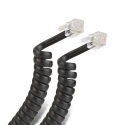 CABLE ESPIRAL TELEFONICO 4 HILOS RJ9 A RJ9 STEREN 2.1M / 302-007N