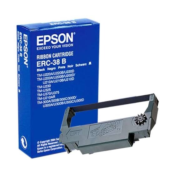 CINTA EPSON / TM-U200D/ 300A/ 300B/ 300C/ 300D/ 370/ 375 / NEGRO / ERC-38
