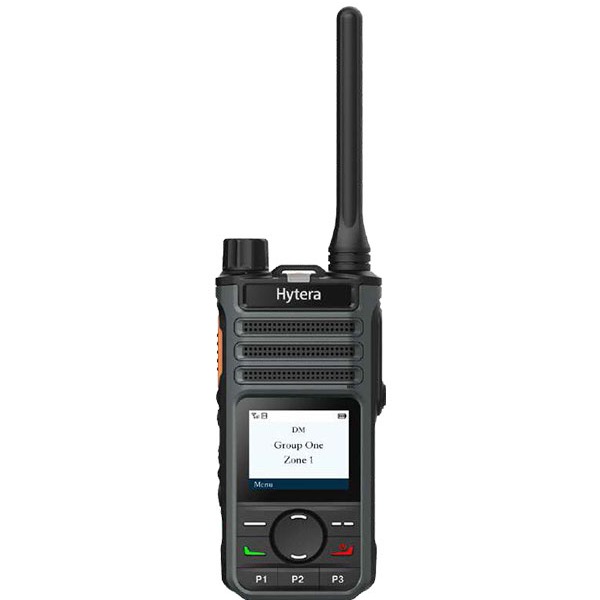 RADIO PORTATIL DMR-ANALOGICO HYTERA / VHF 136-174 MHz / PANTALLA / 128 CANALES / 4 ZONAS / MIL STD / IP54 / INCLUYE ANTENA / BATERIA / CARGADOR Y CLIP / BP566