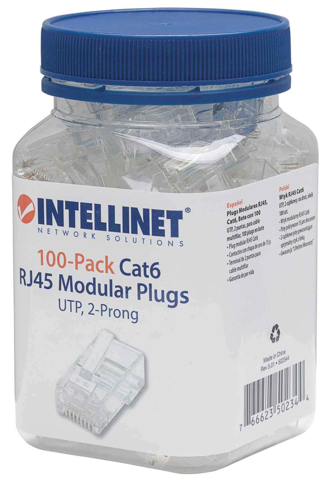 Bote de100 Plugs Rj45 Cat6 Utp Multifilar