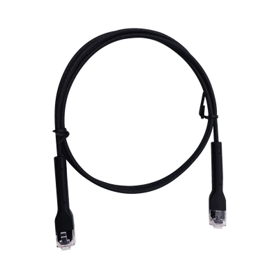 Cable de Parcheo Ultra Slim Con RJ45 Flexible UTP Cat6 - 1 m Negro Diámetro Reducido