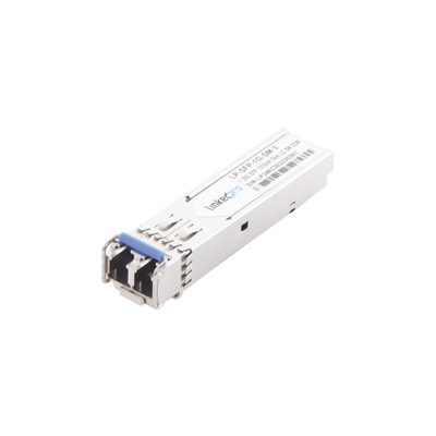 Transceptor SFP (Mini-Gbic) / Monomodo / 1.25 Gbps de velocidad / Conectores LC Dúplex / Hasta 3 km de Distancia