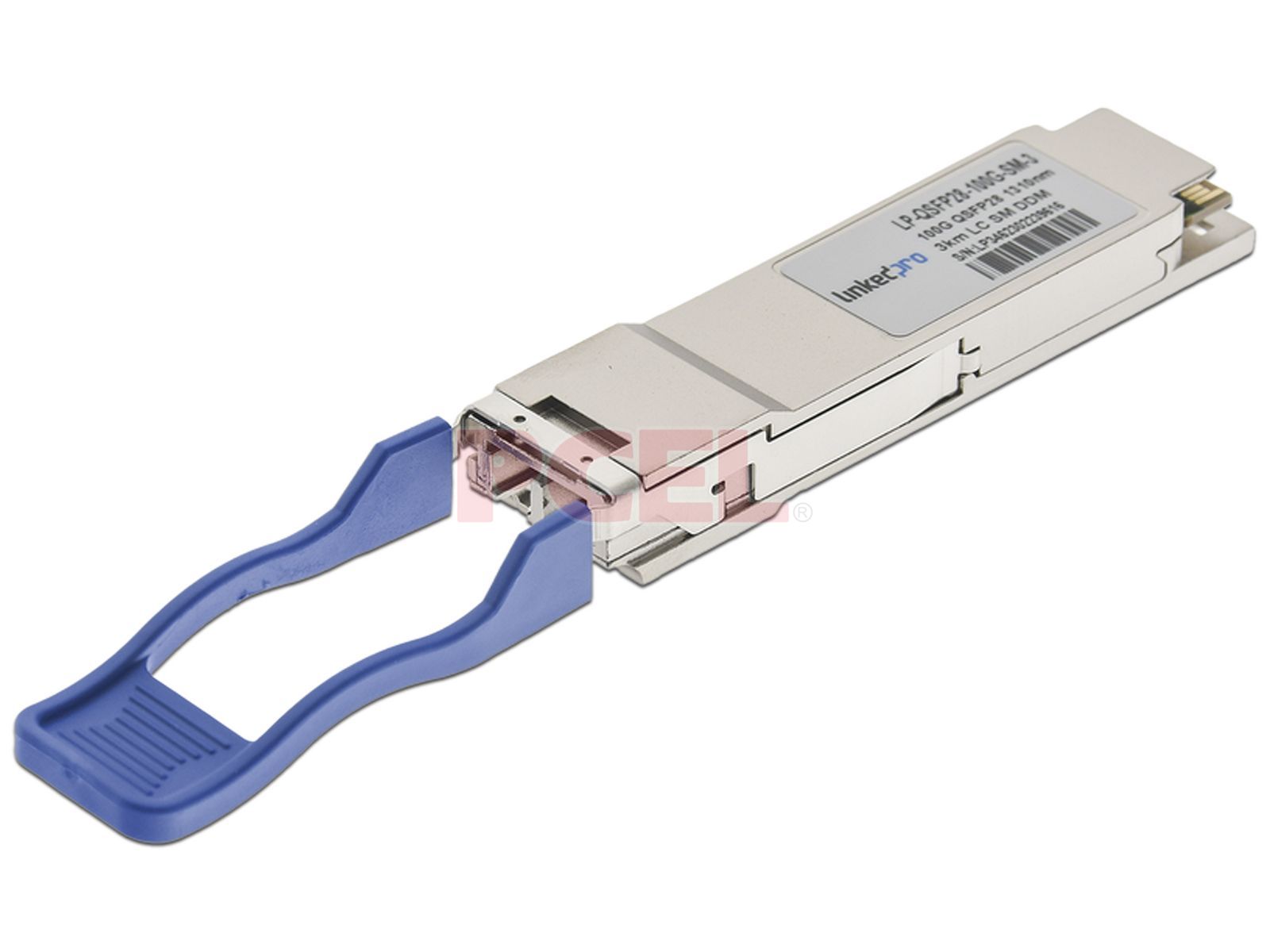 Transceptor Óptico QSFP28 (Mini-Gbic) / Monomodo 1310 nm / 100 Gbps / 100GBASE-LR4 / Conectores LC/UPC Dúplex / DDM / Hasta 2 km