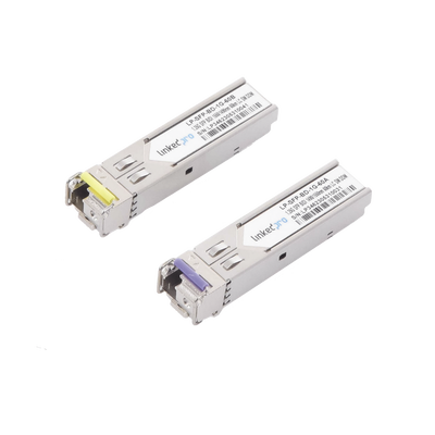Transceptores Bidireccionales SFP (Mini-Gbic) / Monomodo / 1.25 Gbps de velocidad / Conector LC / Hasta 60 km de Distancia / 2 Piezas