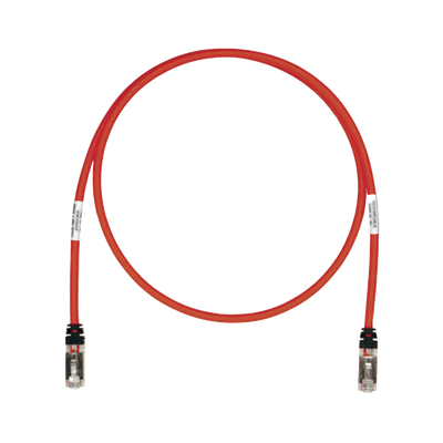 Patch Cord Cat6A, Blindado S/FTP, CM/LS0H, 25ft, Color Rojo