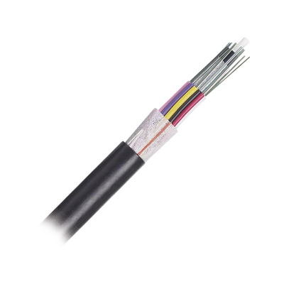 Cable de Fibra Óptica 12 hilos, OSP (Planta Externa), No Armada (Dieléctrica), MDPE (Polietileno de Media densidad), Multimodo OM4 50/125 Optimizada, Precio Por Metro