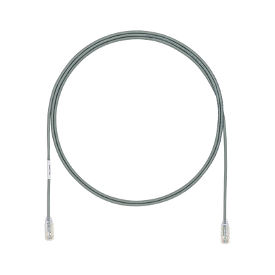 Cable de Parcheo TX6, UTP Cat6, Diámetro Reducido (28AWG), Color Gris, 5ft 