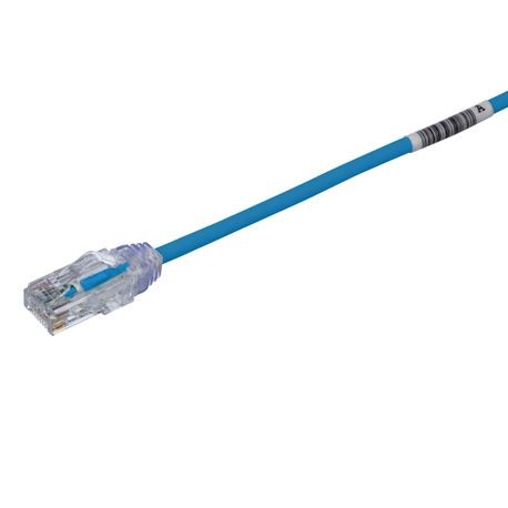 Cable de Parcheo TX6, UTP Cat6, Diámetro Reducido (28AWG), Color Azul, 10 m