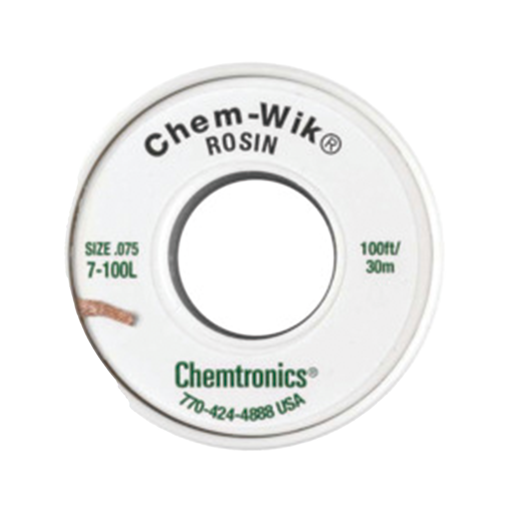 Rollo de Desoldar Chemtronics, 100 ft, 30 mts, 0.075 inches.