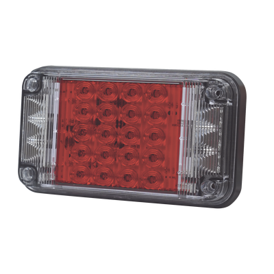  Luz de Advertencia de 7X4", Color Rojo, Con Luces de Trabajo, Ideal para Ambulancias