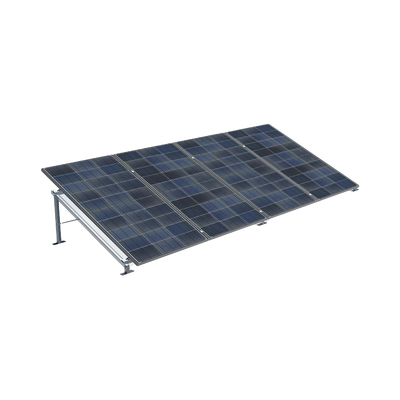 Montaje de piso de Alta Resistencia para Instalación de 4 Paneles Solares de hasta 1300 x 2400 mm (Revisar módulos compatibles)