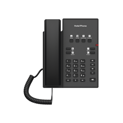 Teléfono IP para Hotelería, profesional con 8 teclas programables para servicio rápido, plantilla personalizable con PoE 