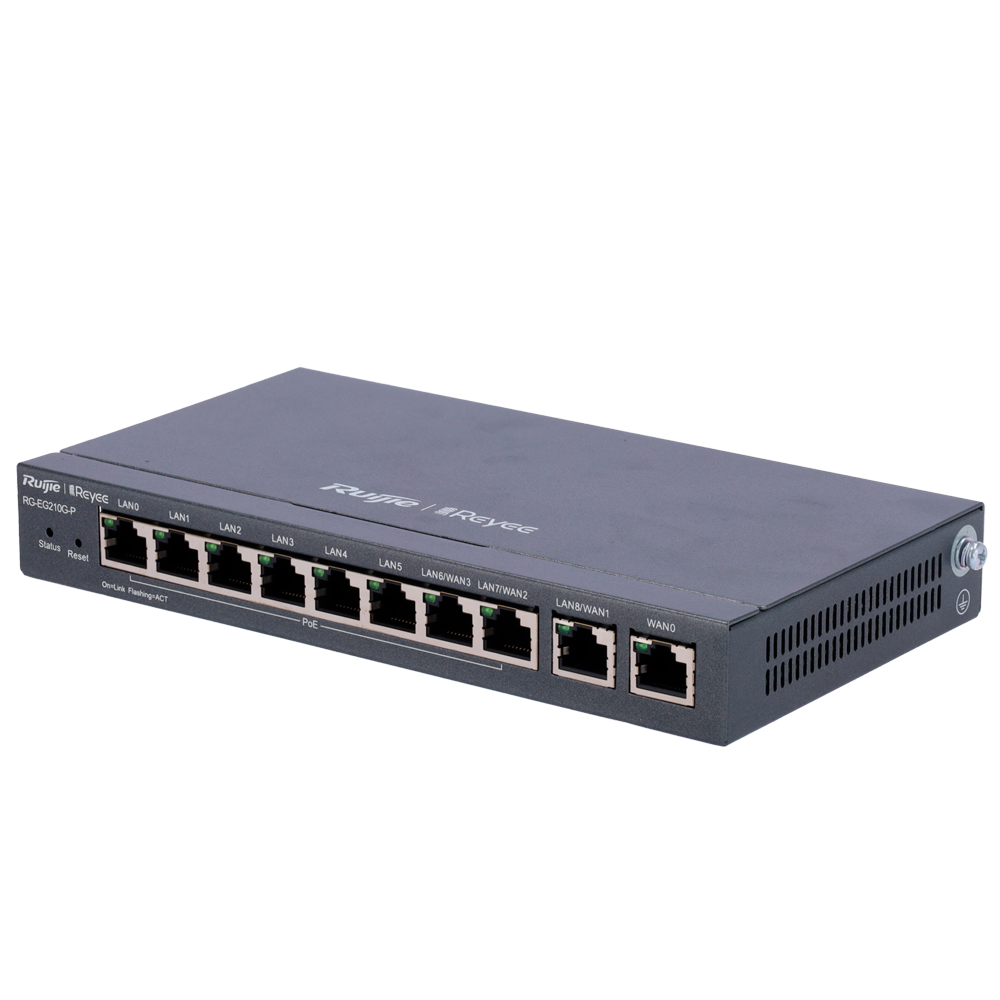 Router administrable cloud 10 puertos gigabit (8 son PoE), soporta 4x WAN configurables, hasta 200 clientes con desempeño de 600 Mbps asimétricos
