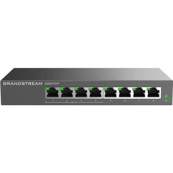 Switch PoE+ Gigabit No Administrable / 8 puertos 10/100/1000 Mbps / 8 puertos PoE+ /  hasta 145W