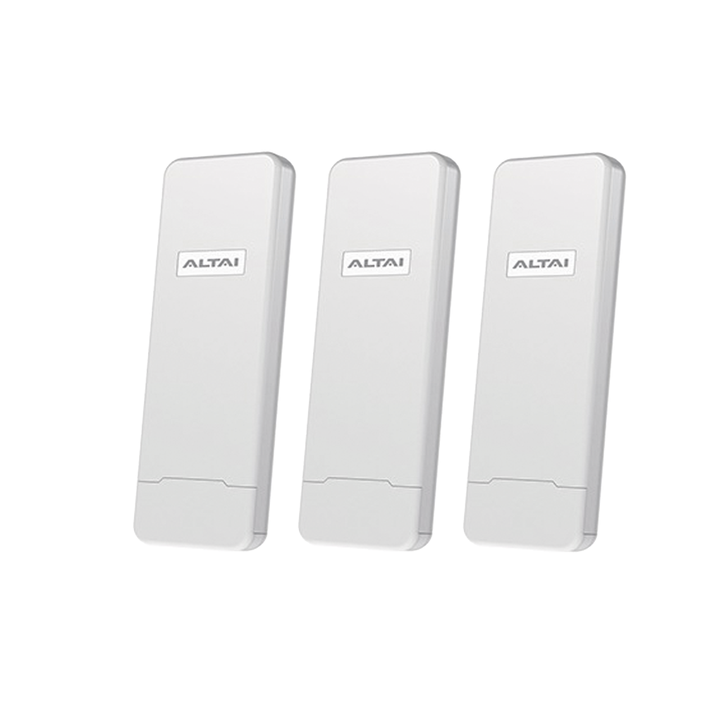 Paquete de 3 Puntos de Acceso C1N Super Wi-Fi, PTP y PTMP en 2.4 GHz , Con Antenas Integradas Sectorial de 70°, Alta Sensibilidad, Hasta 300 m a un Smartphone, Antena de 10 dBi, Soporta Fichas-Vouchers