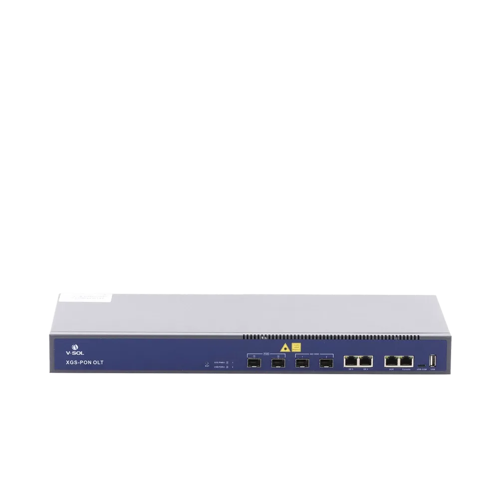 OLT Dual de 2 Puertos XGSPON/GPON / 4 Puertos Uplink (2 Puerto Gigabit RJ45 + 2 Puertos SFP/SFP+) / Hasta 512 ONUs