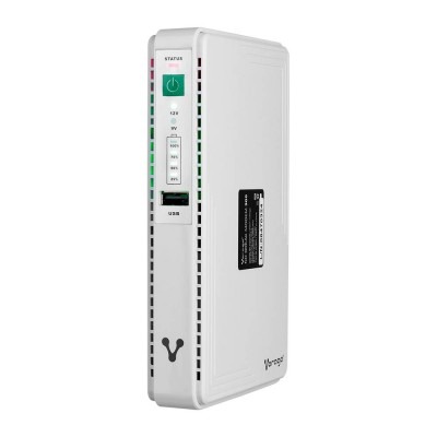 Mini No Break Vorago NBM-300 / 8800mAh / Entrada 100-240V / 2 Contactos Plug / 1 Contacto USB / Para Equipos Pequeños  / NBM-300
