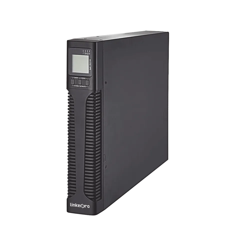 UPS de 2000VA/1800W / Topología On-Line Doble Conversión / Entrada y Salida de 120 Vca / Clavija de Entrada NEMA 5-20P / Pantalla LCD Configurable / Formato Rack/Torre