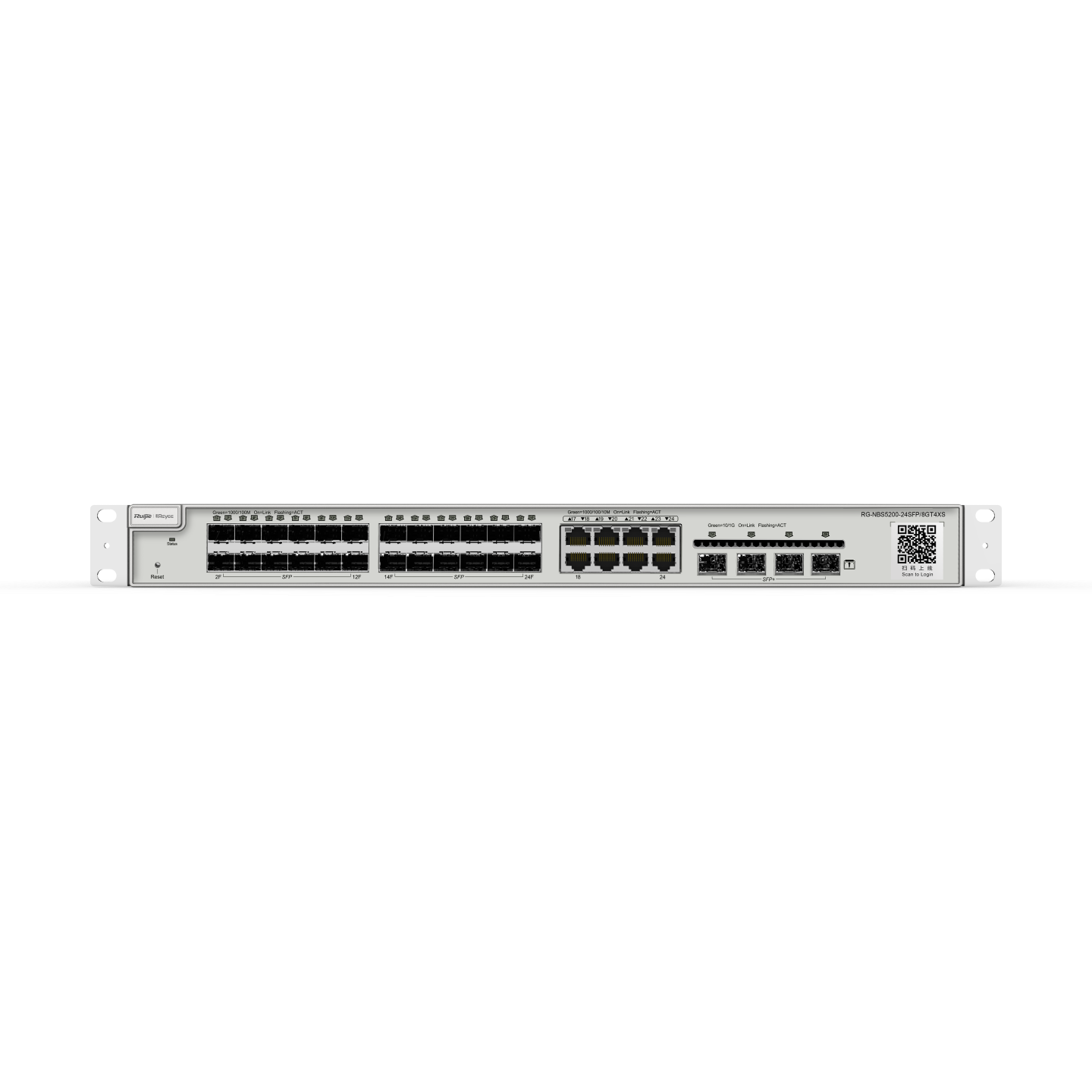 Switch administrable Capa 3, 24 puertos SFP 1G, 8 puertos Ethernet 1G Combo y 4 SFP+ 10G, gestión remota en la nube