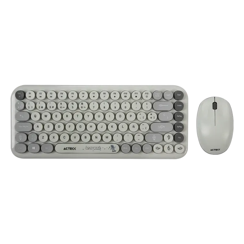 KIT ACTECK COLOR CREATOR CHIC K-COLORS MK480 / TECLADO + MOUSE / INALAMBRICO / ARENA / AC-940221