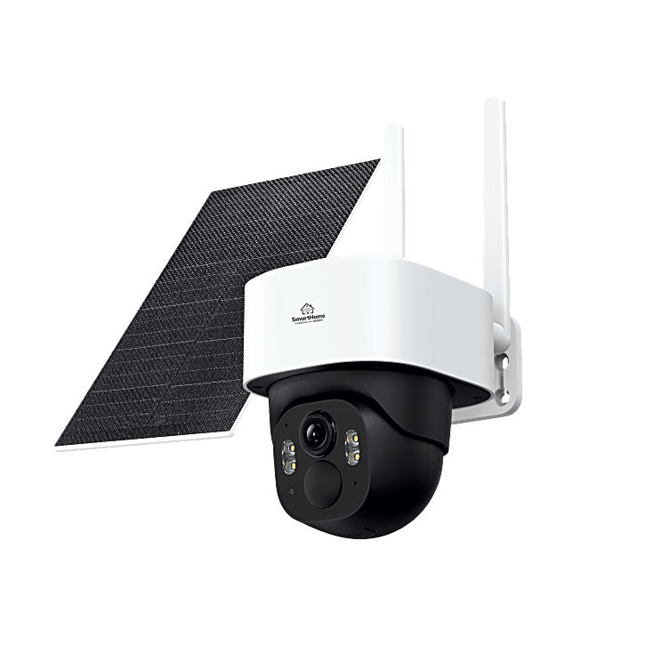 Cámara de Bateria PT 4mp| 4G| Visión Nocturna a color| Audio Bidireccional| Autoseguimiento Inteligente| Grabación Continua | Incluye Panel Solar de 5W