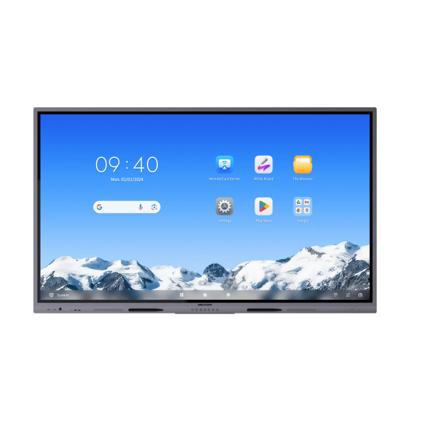 Pantalla Interactiva Touch / 86" / 4K UHD / Android 14 / 50 Puntos Multitáctiles / 8GB RAM / 128GB Almacenamiento / Wi-Fi 6 / Audio 55W