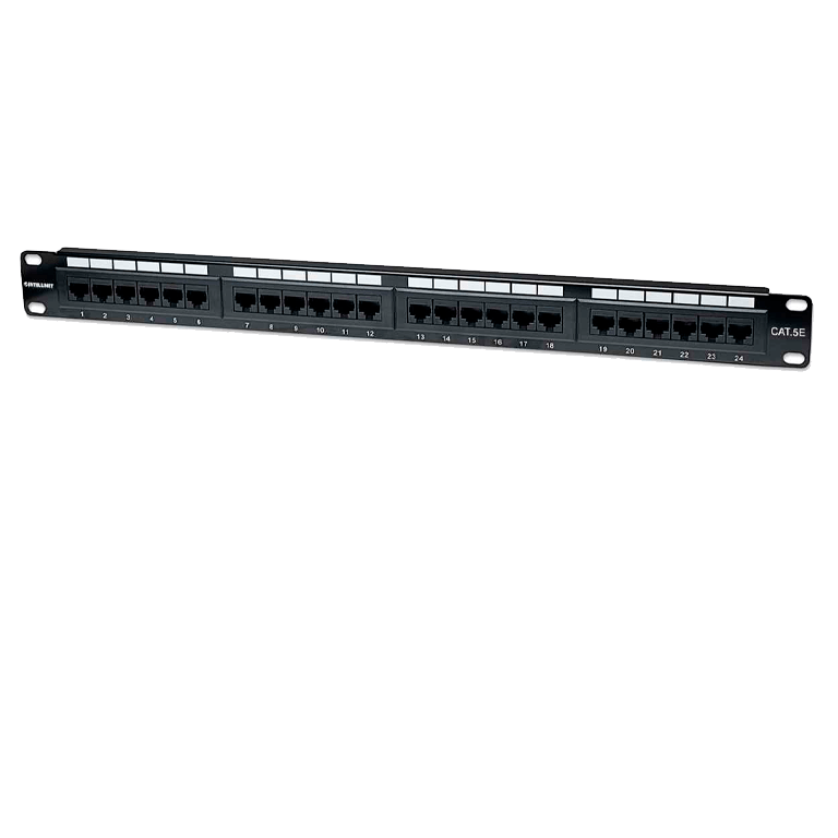 Panel de Parcheo Cat5e 24 puertos, UTP, 1UR