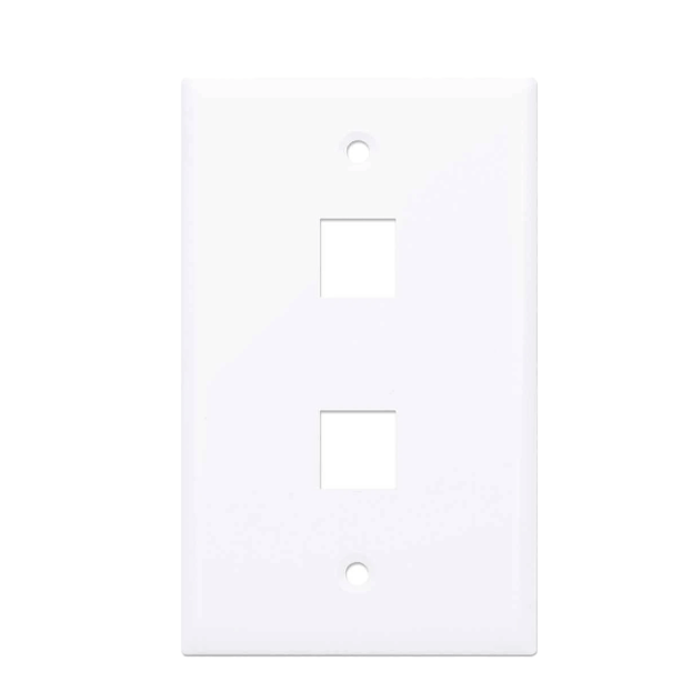 TAPA (FACEPLATE) / 2 PERFORACION / BLANCO