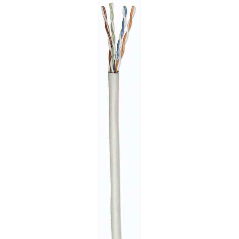 Bobina de Cable UTP Cat6, Sólida, 100% cobre, 305 m de cable UTP, Filamento sólido, CM, Certificable, Gris
