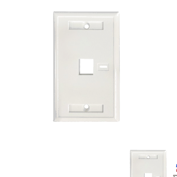 Faceplate 1 puerto /Color Blanco / PVC / 70 x 114 mm