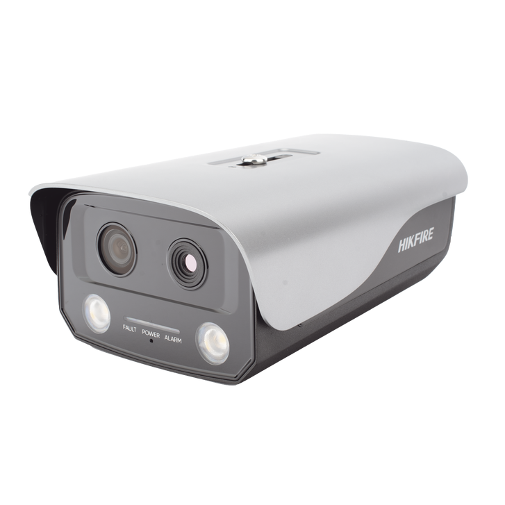 (HikFire) Cámara IP de Detección Térmica de Incendios / Detección de Llamas y Temperaturas Anormales / 4 Megapíxel (Lente Óptico) + 1 Megapíxel (Lente Térmico) / Compatible con Hik-Connect