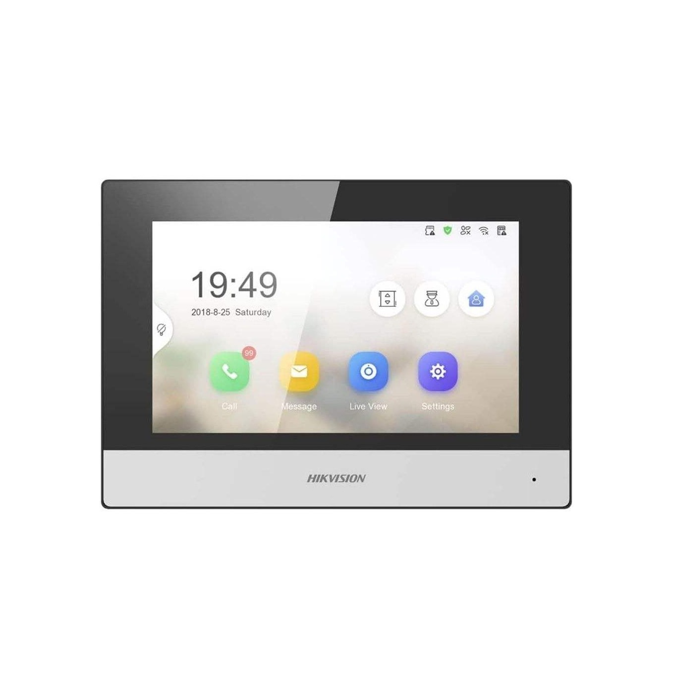 Monitor IP WiFi Touch Screen 7" para Videoportero IP  / Vídeo en Vivo / PoE Estándar / Apertura Remota / Llamada Entre Monitores / Audio de dos vías / Policarbonato