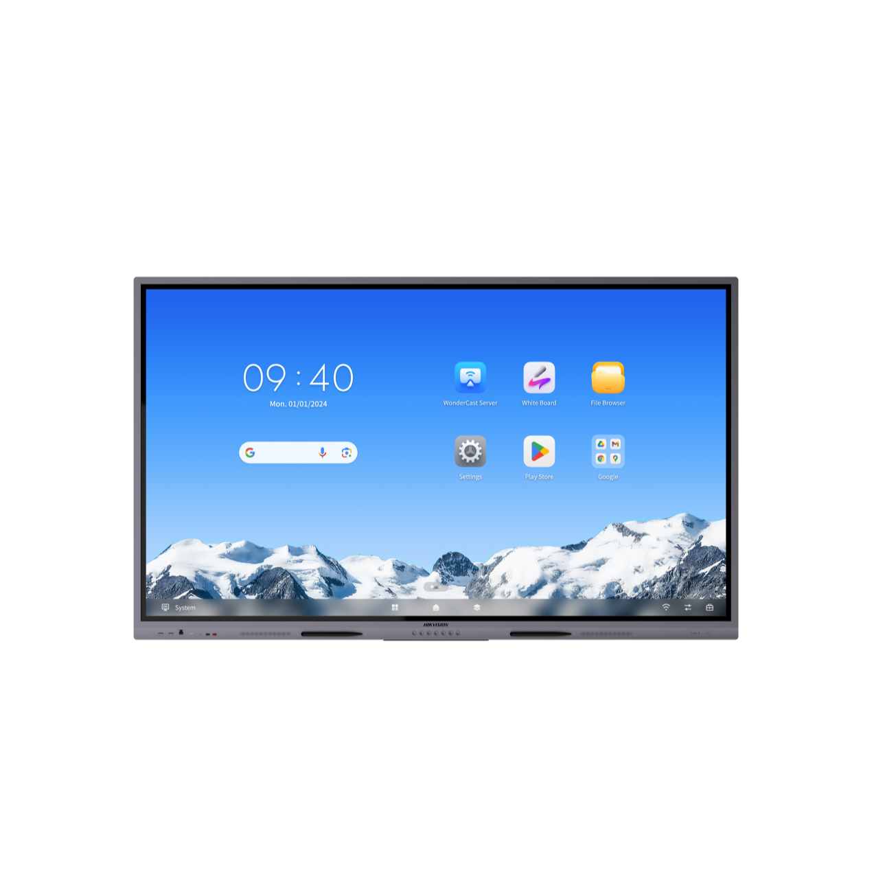 Pantalla Interactiva Touch de 65" Android 14 / Asistentes IA / Google Suite Preinstalado con Certificación EDLA / Resolución 4K / Bocinas Integradas / Entradas HDMI y VGA / Incluye 2 Lápices para Escribir