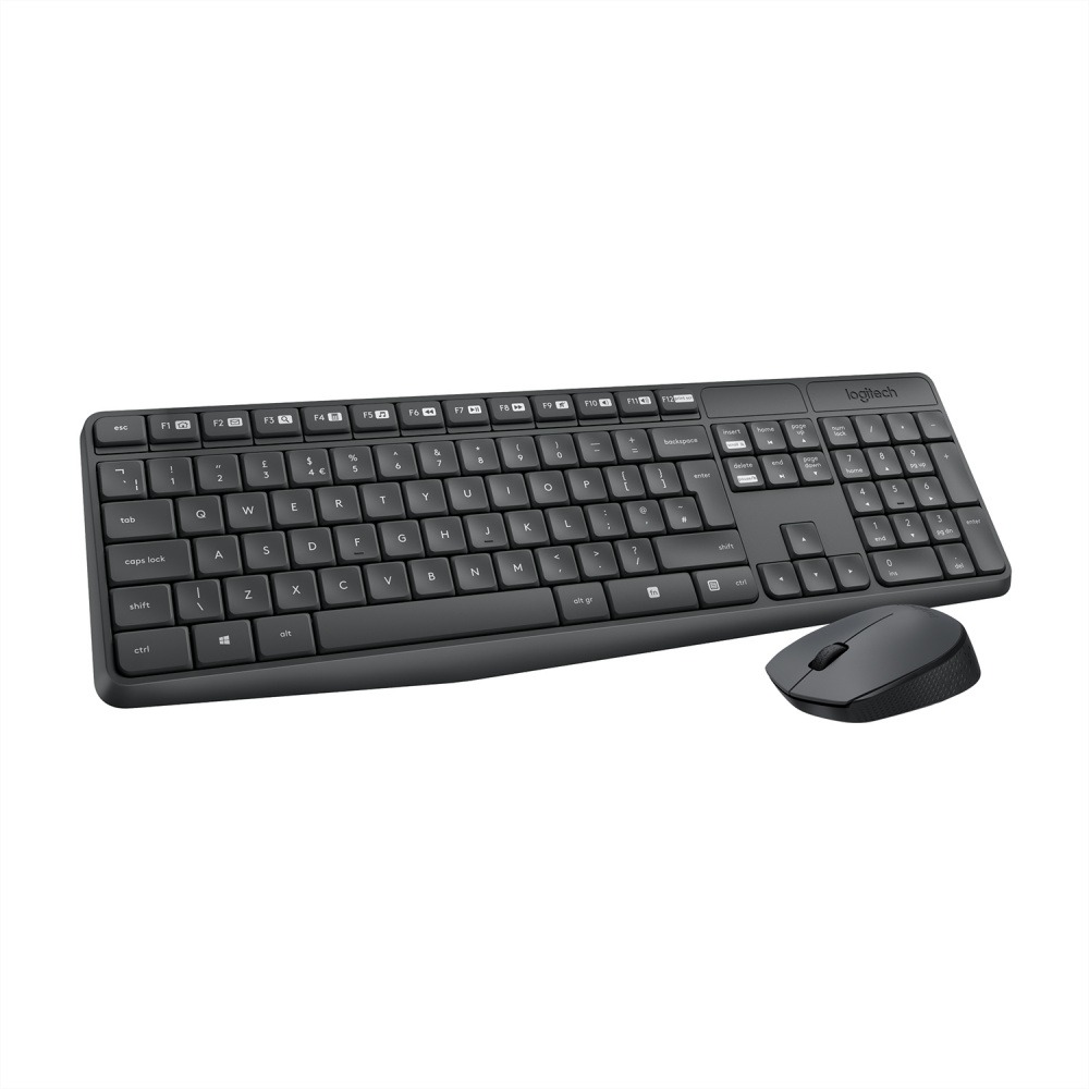 Kit de Teclado y Mouse Logitech MK235, Inalámbrico, RF Inalámbrico, Negro, Español
