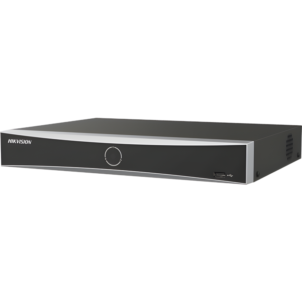 NVR IP / 12 Megapixel (4K) / 8 Canales / 8 Puertos PoE+ / Reconocimiento Facial / AcuSense / Alcance PoE 300 m (984.3 ft)