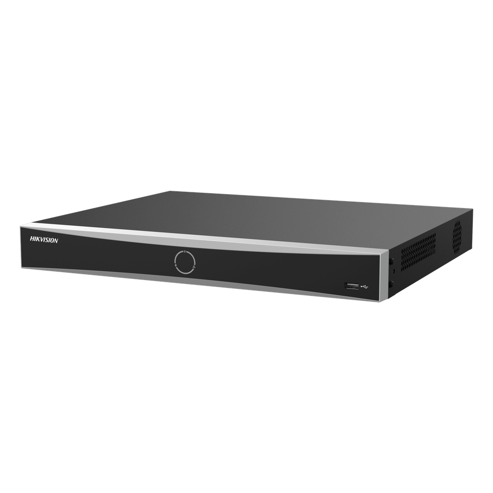 NVR IP / 12 Megapixel (4K) / 8 Canales / 8 Puertos PoE+ / 80W Total / 2 Bahías HDD / HDMI 4K / Alarmas I/O / PoE Extendido 300 m (984.3 ft)